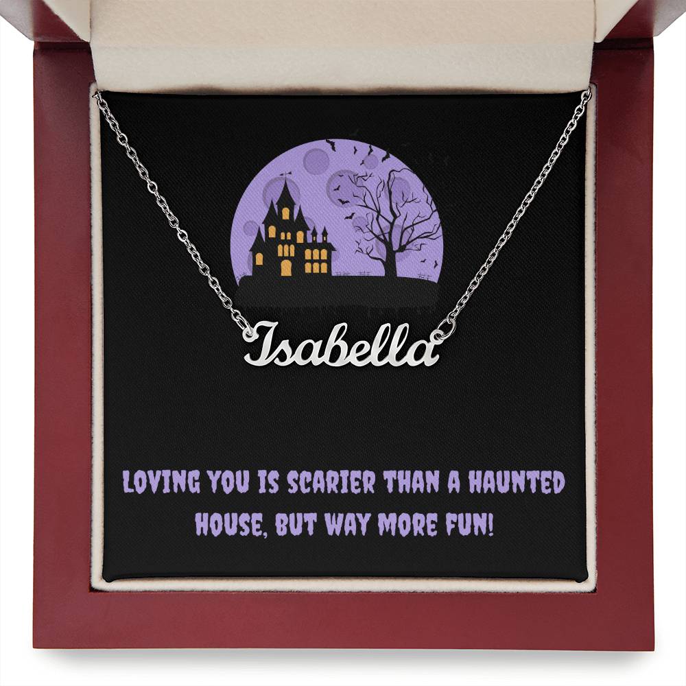 Haunted House Name Necklace