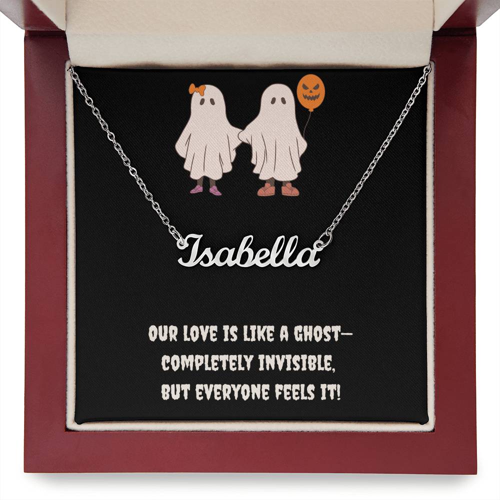 Halloween Love Name Necklace