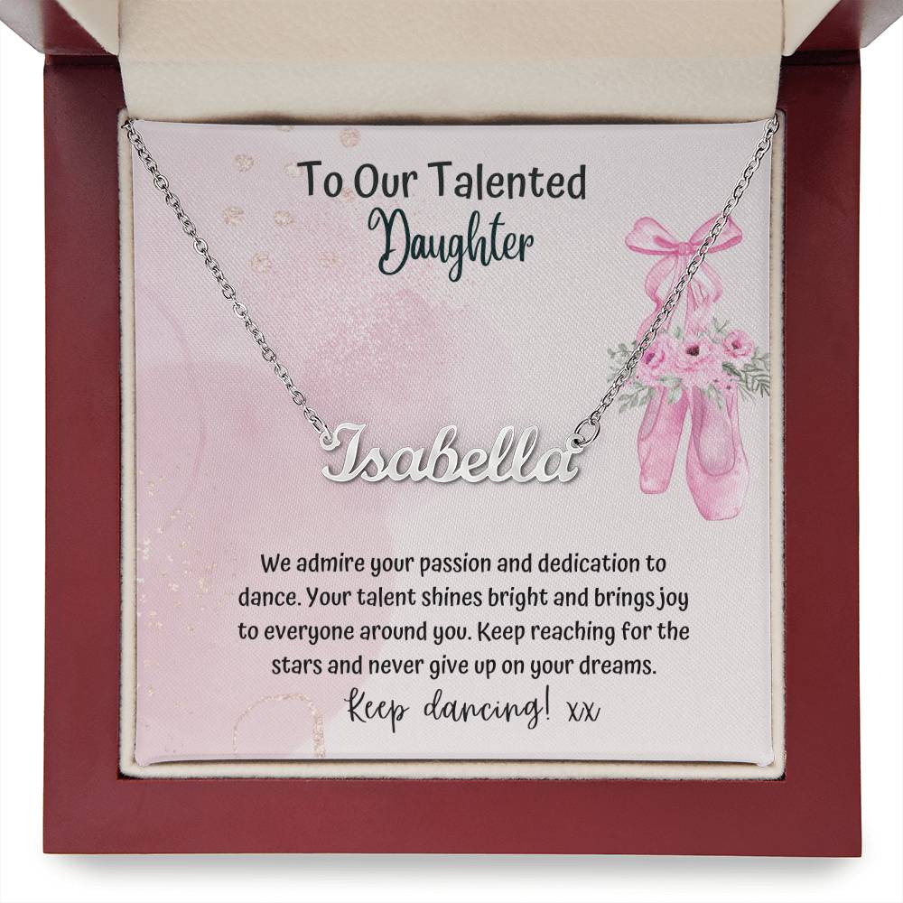 Ballerina Name Necklace