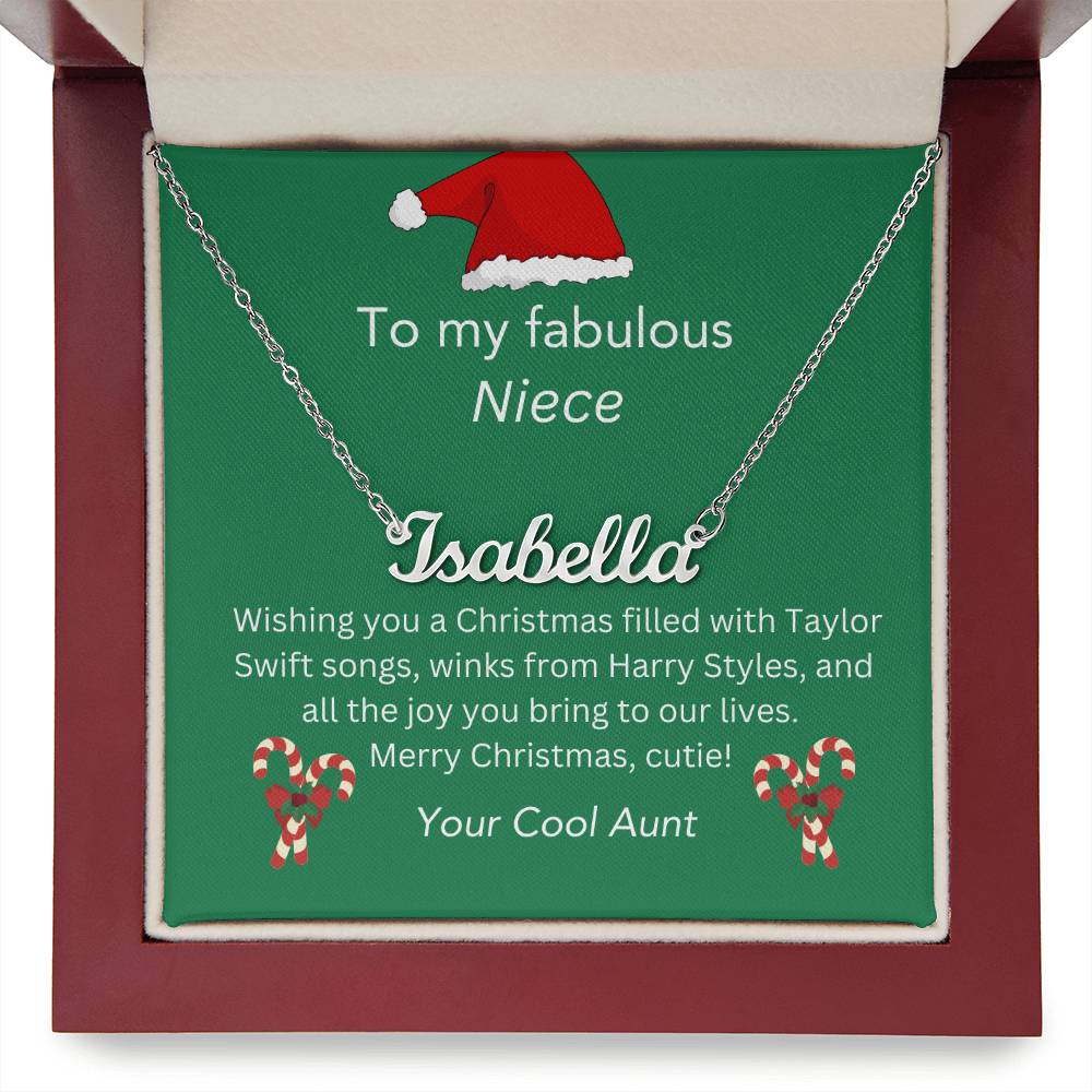 Niece Christmas Name Necklace