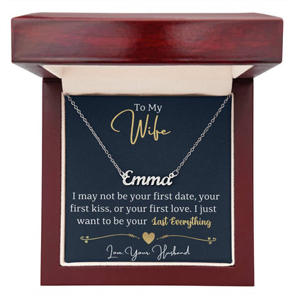 Your Last Everything Personalized Name Necklace for Wife