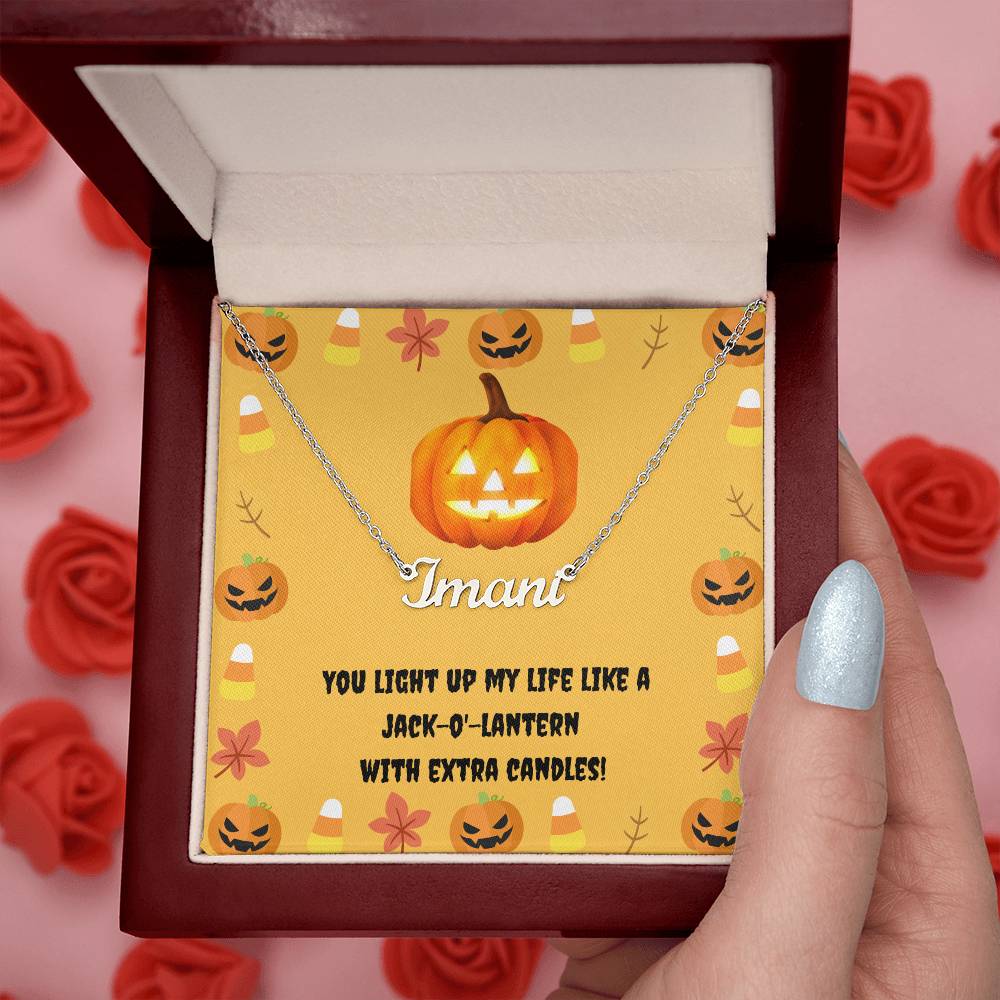 Halloween Love Name Necklace