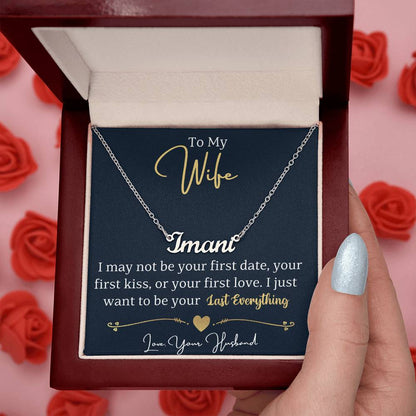 Your Last Everything Personalized Name Necklace for Wife