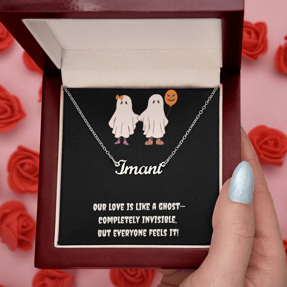 Halloween Love Name Necklace