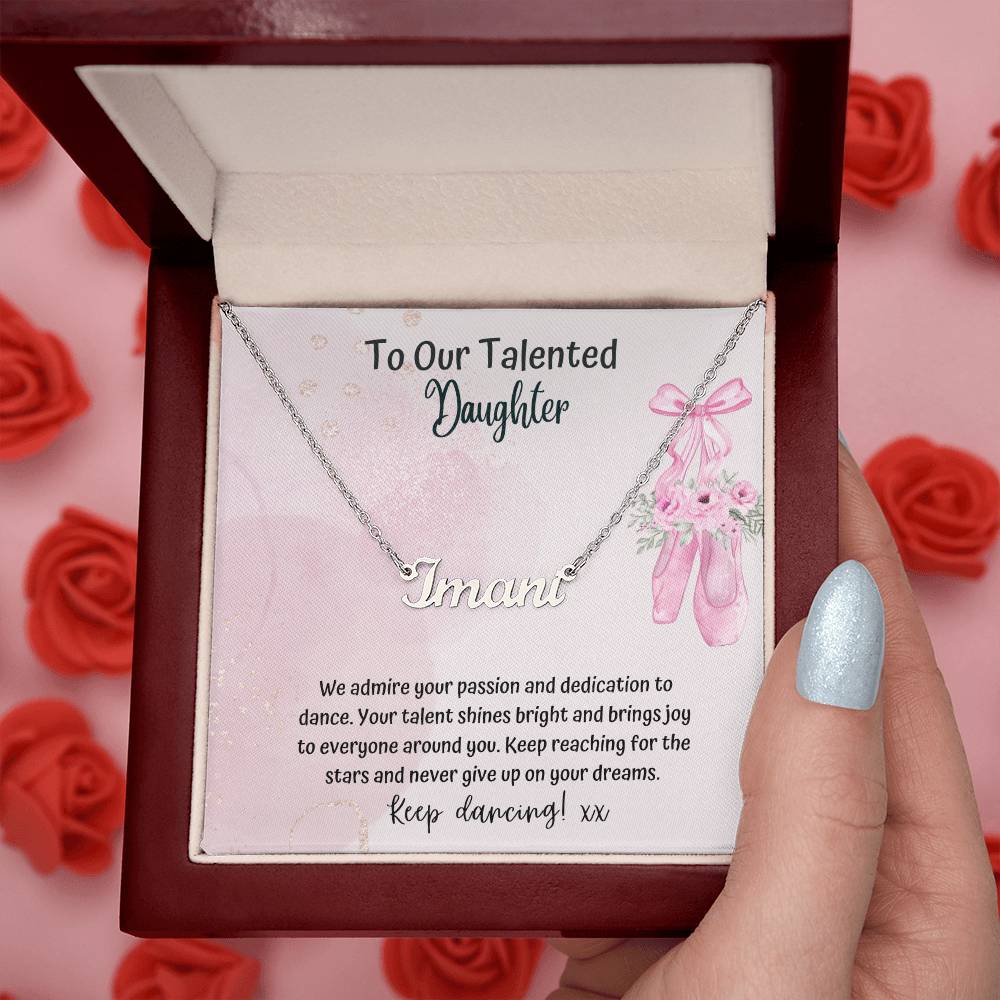 Ballerina Name Necklace