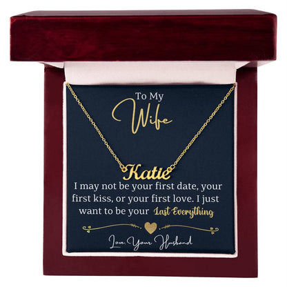 Your Last Everything Personalized Name Necklace for Wife