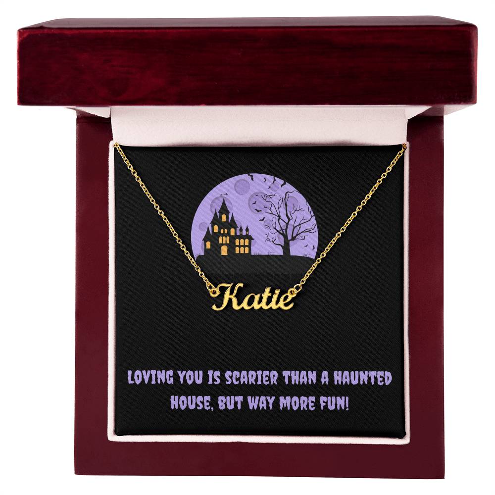 Haunted House Name Necklace