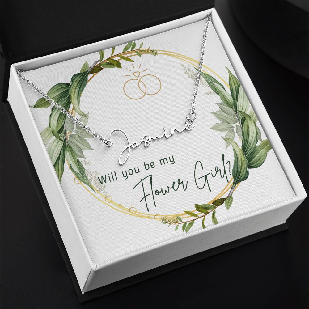 Flower Girl Proposal Necklace