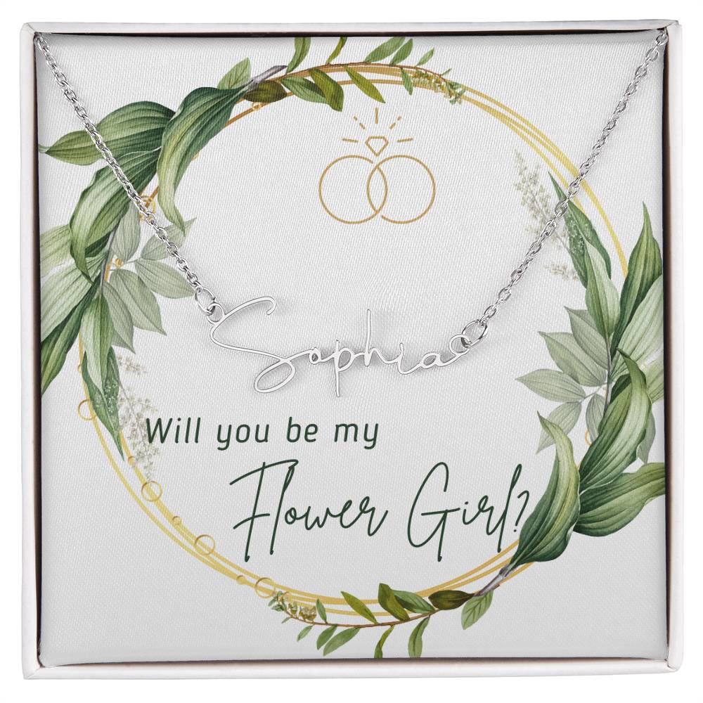 Flower Girl Proposal Necklace