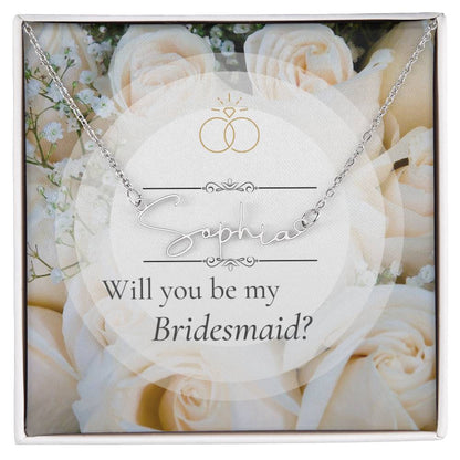 BRIDESMAID PROPOSAL NAME NECKLACE