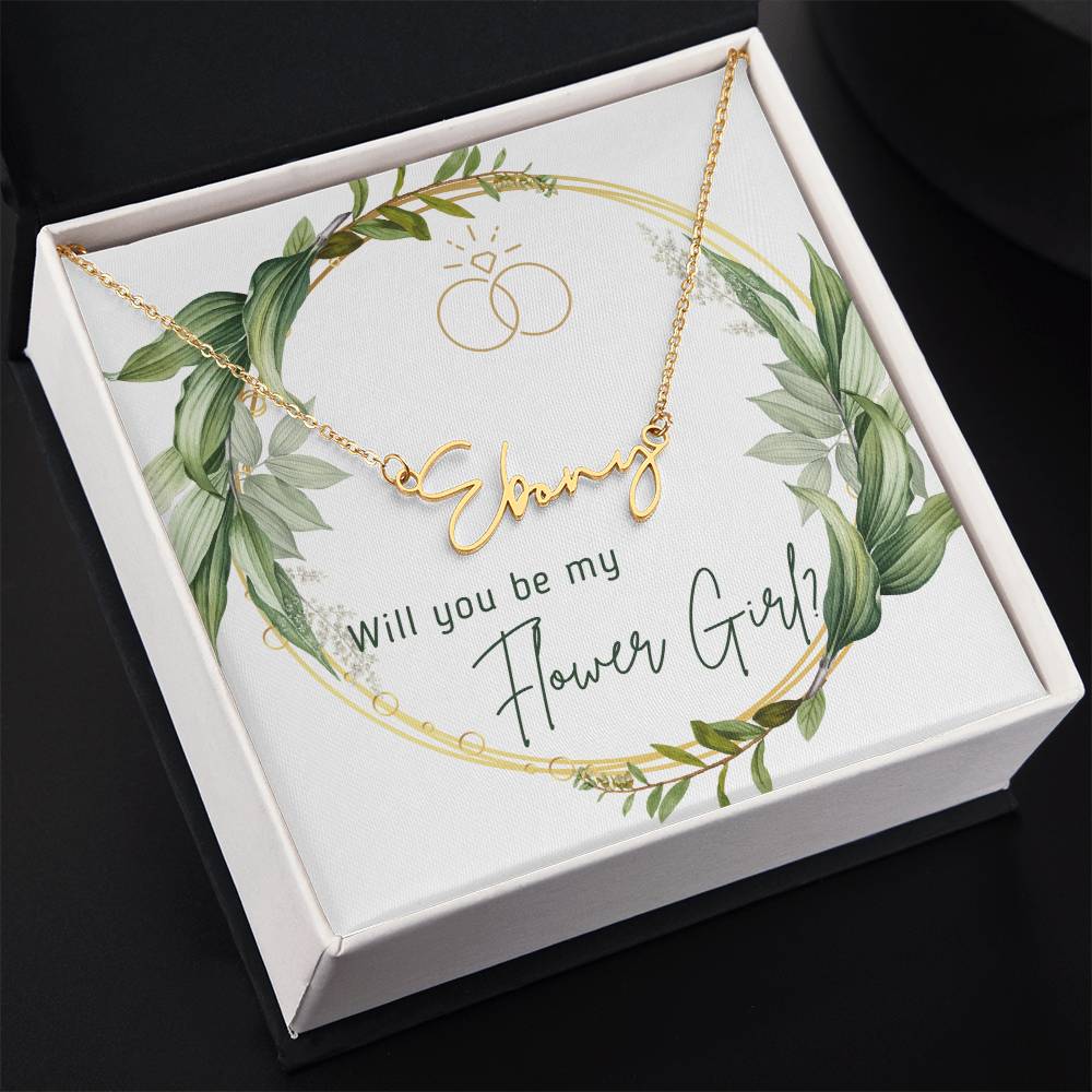 Flower Girl Proposal Necklace