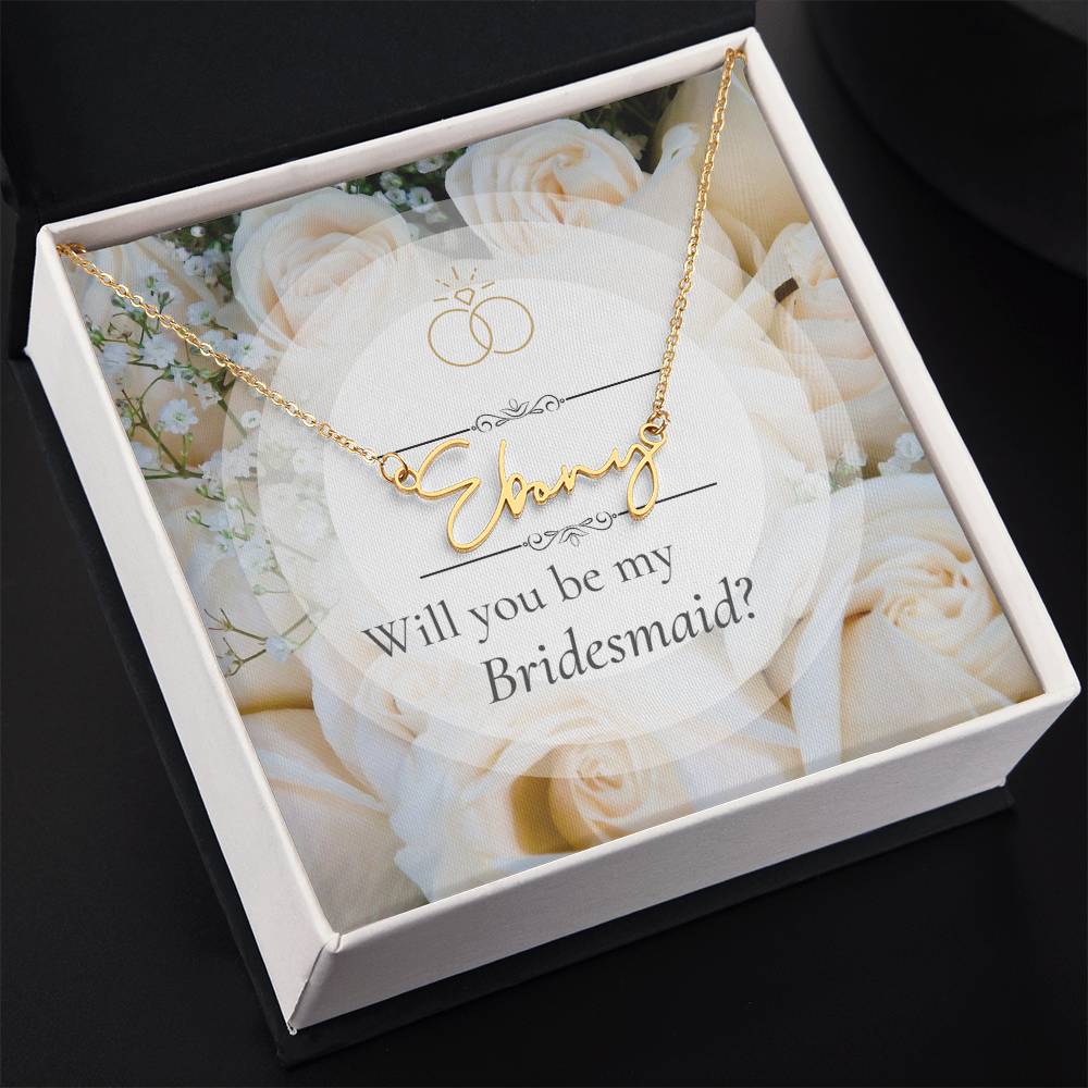 BRIDESMAID PROPOSAL NAME NECKLACE