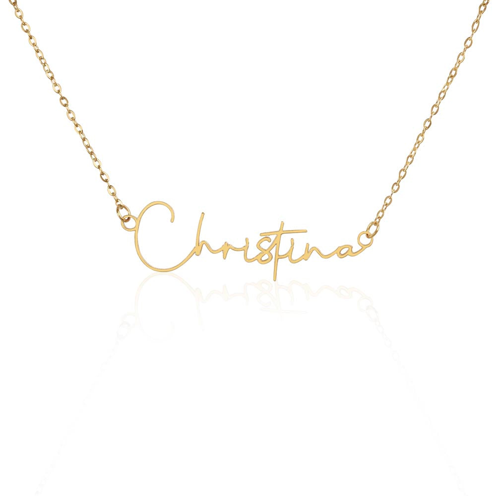 Christmas Niece Name Necklace