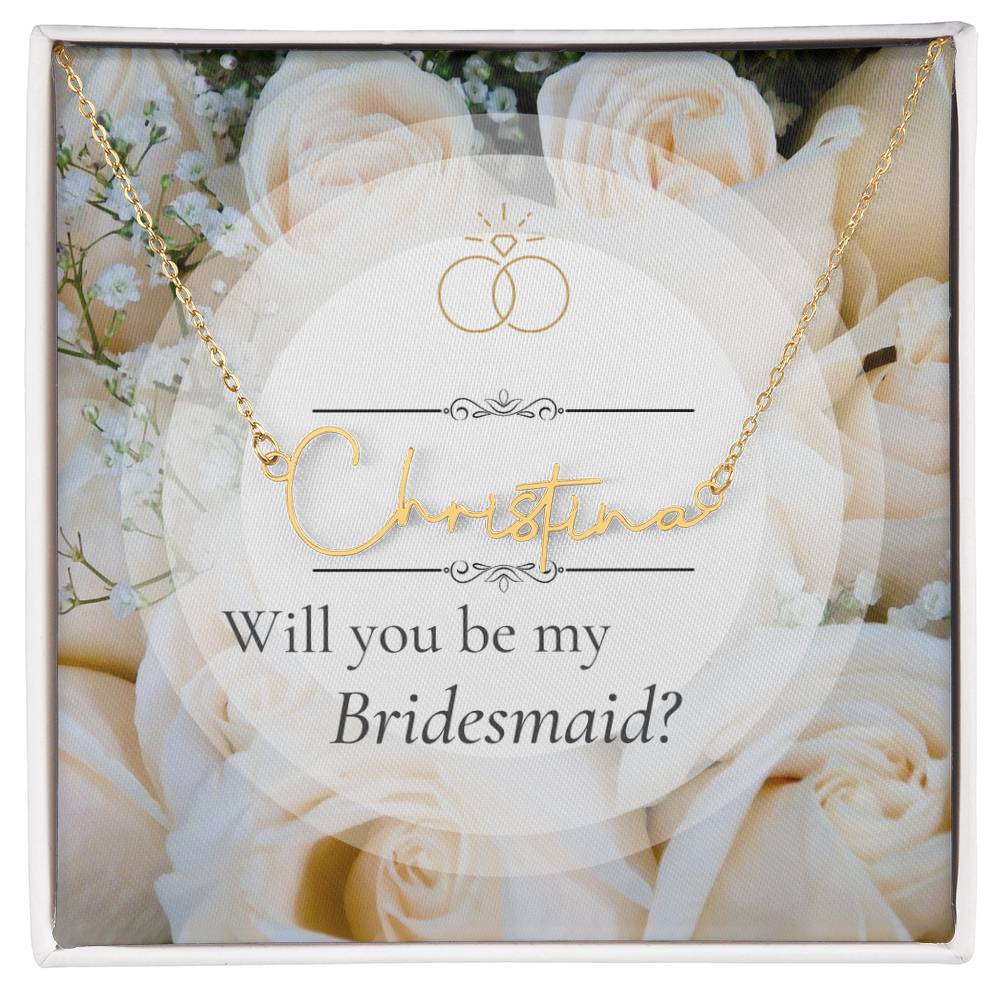 BRIDESMAID PROPOSAL NAME NECKLACE