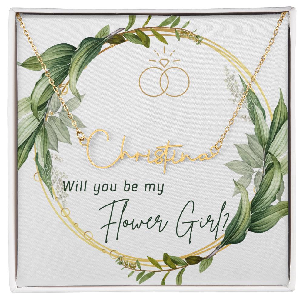 Flower Girl Proposal Necklace