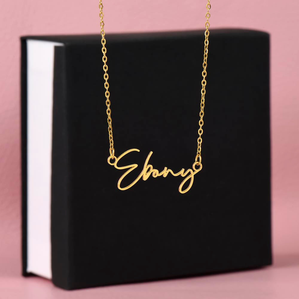 Halloween Friendship Signature Name Necklace