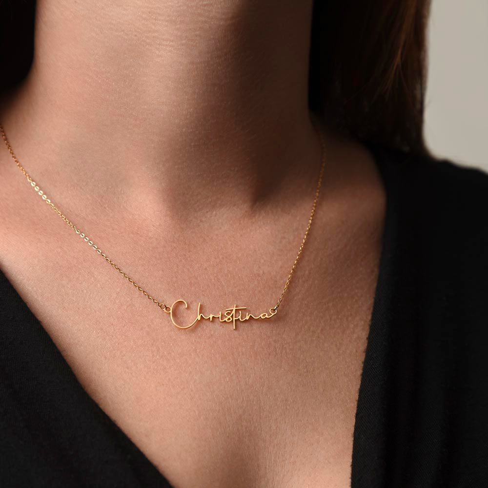 Halloween Name Signature Necklace