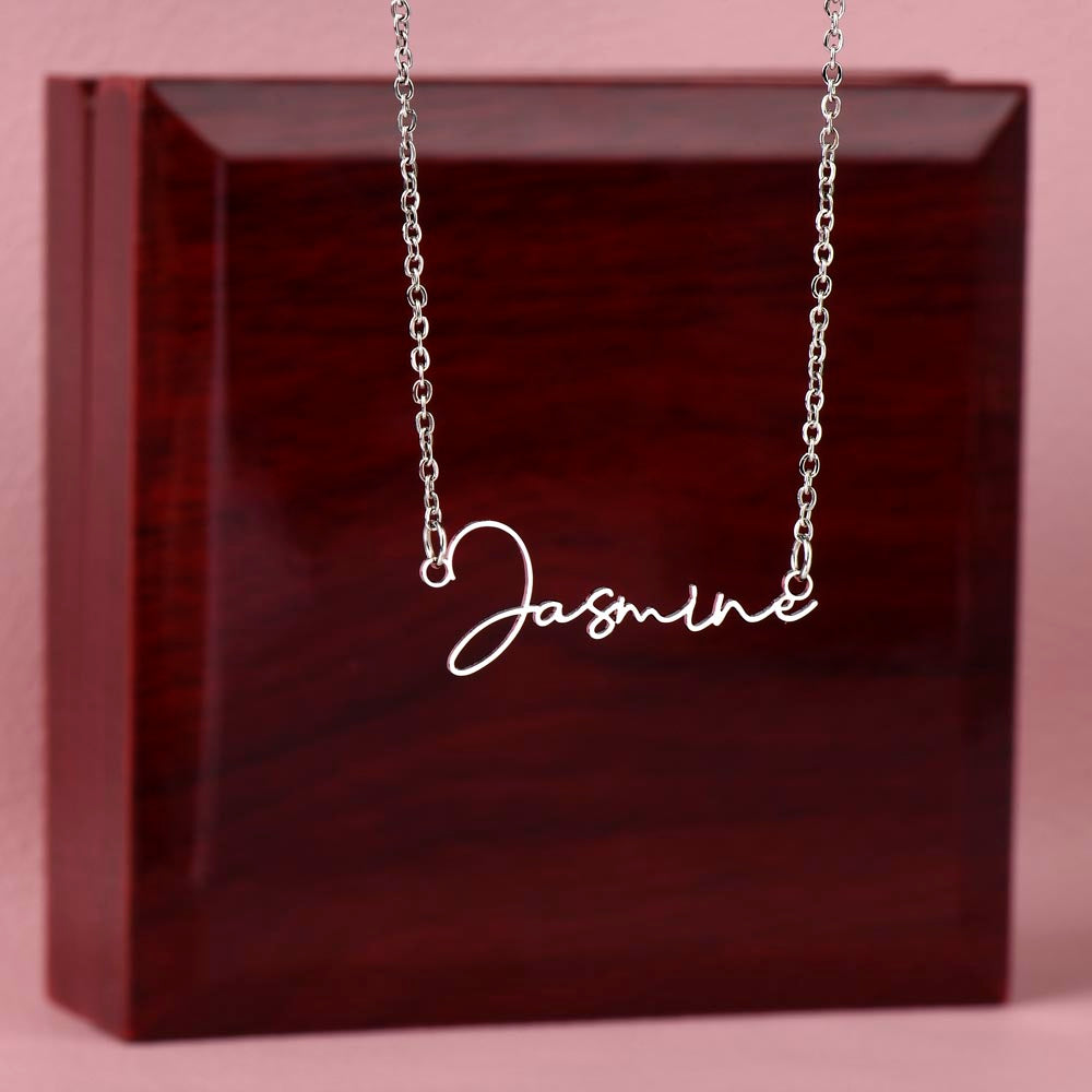 Halloween Friendship Signature Name Necklace