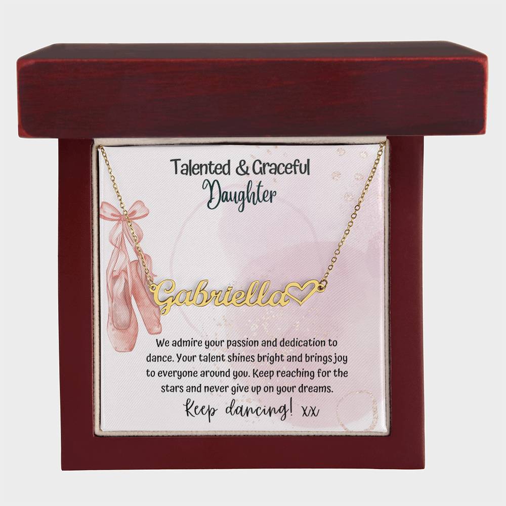 DAUGHTER BALLET DANCE RECITAL NAME NECKLACE