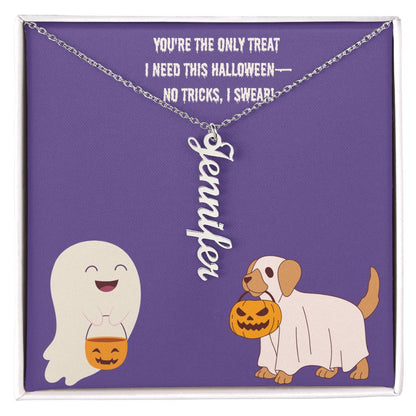 Halloween Vertical Name Necklace