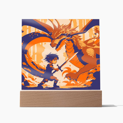 Dragon Lover DnD Square Acrylic Plaque
