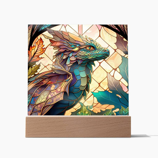 Untitled design (89) Sublimation Stained Glass Square Acrylic Plaque