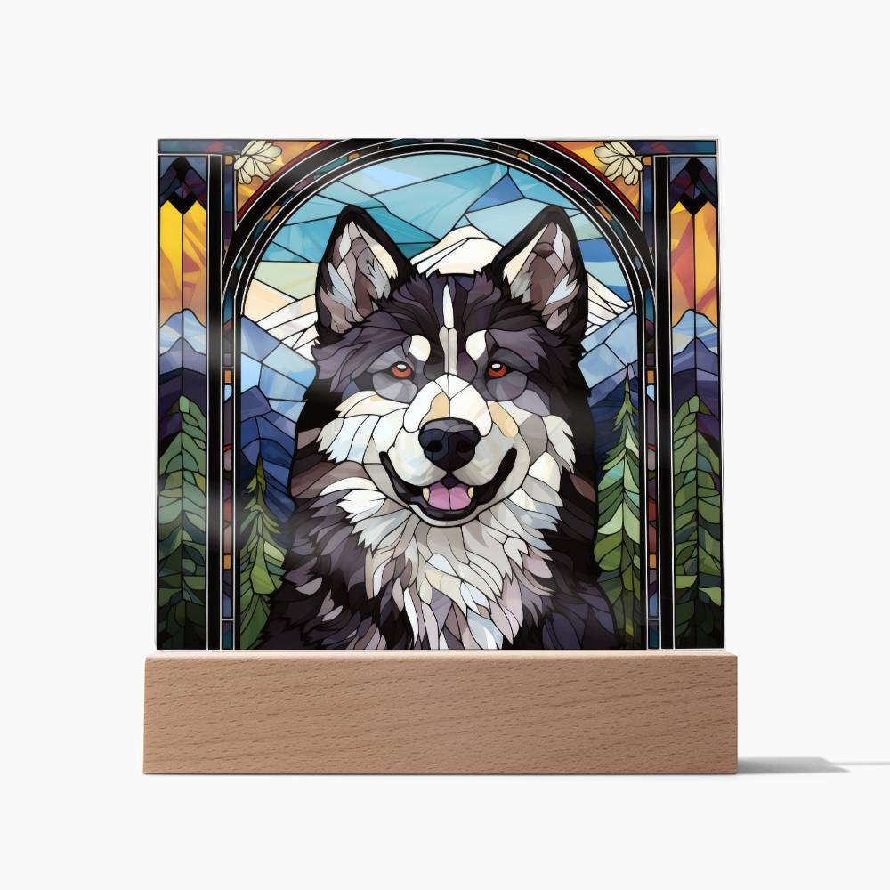 Acrylic Alaskan Malamute Plaque