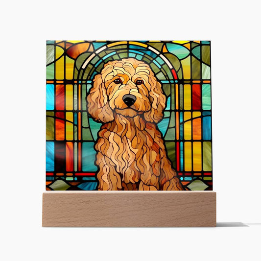 Golden Doodle Acrylic Plaque