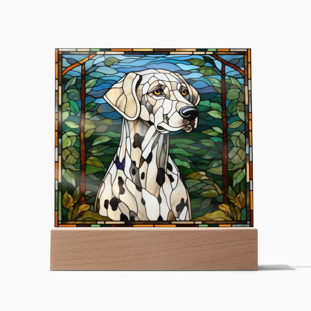 Dalmatian Dog Acrylic  Square Plaque, Pet Memorial