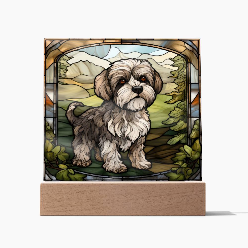 Havanese Dog Acrylic  Square Plaque, Pet Memorial