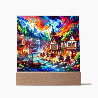 DnD Village Square Acrylic Plaque