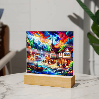 DnD Village Square Acrylic Plaque