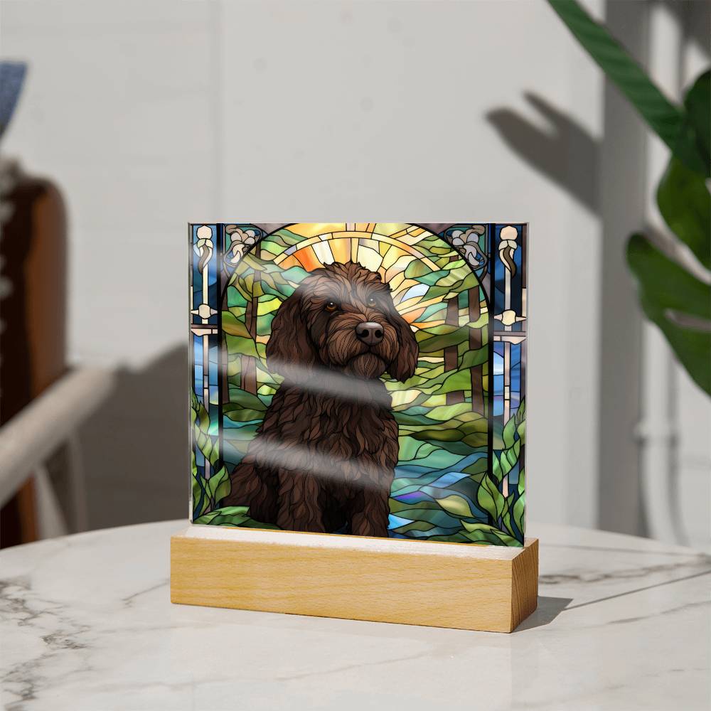 Black Labradoodle Acrylic Plaque