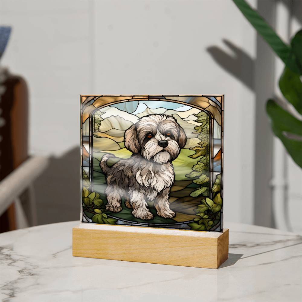 Havanese Dog Acrylic  Square Plaque, Pet Memorial