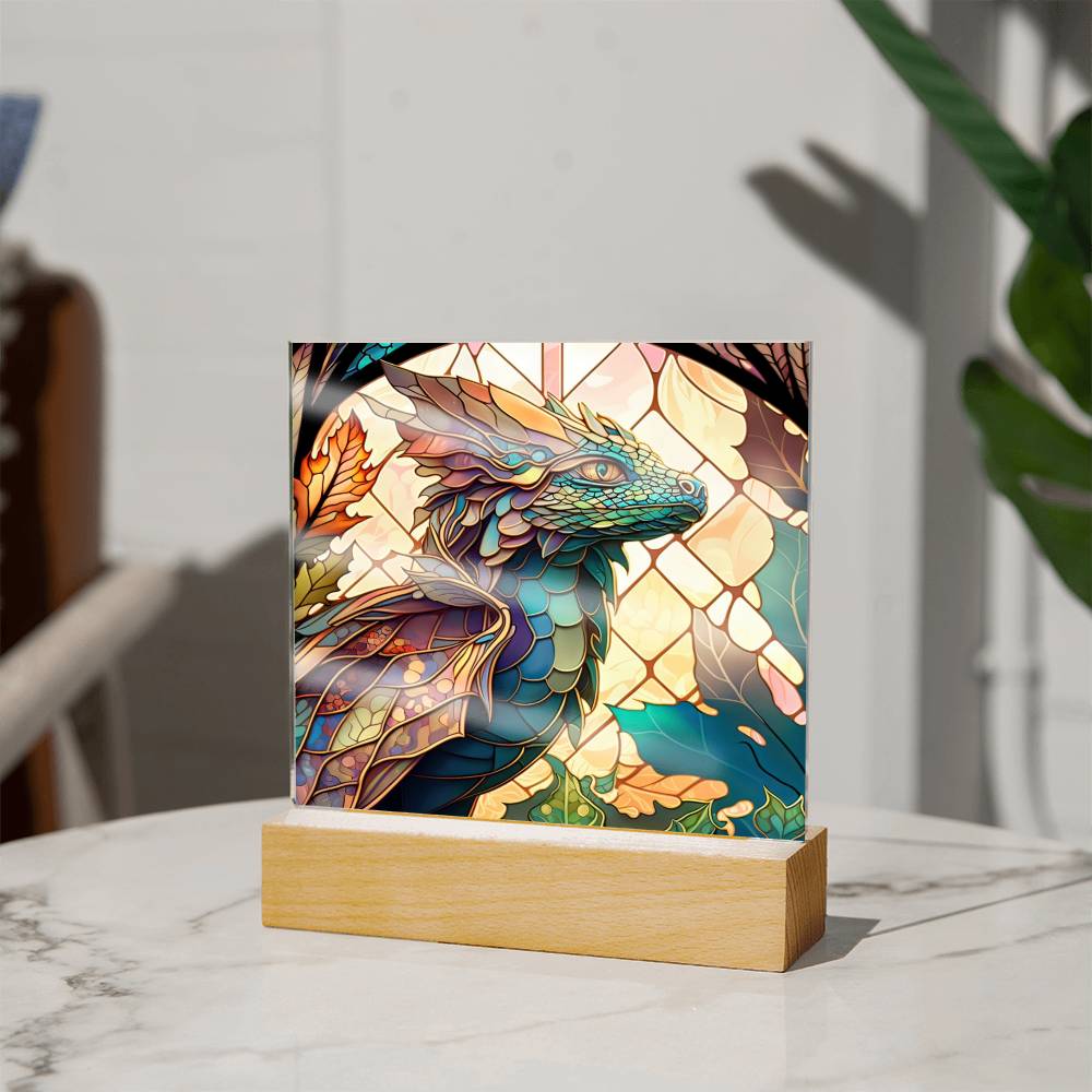 Untitled design (89) Sublimation Stained Glass Square Acrylic Plaque