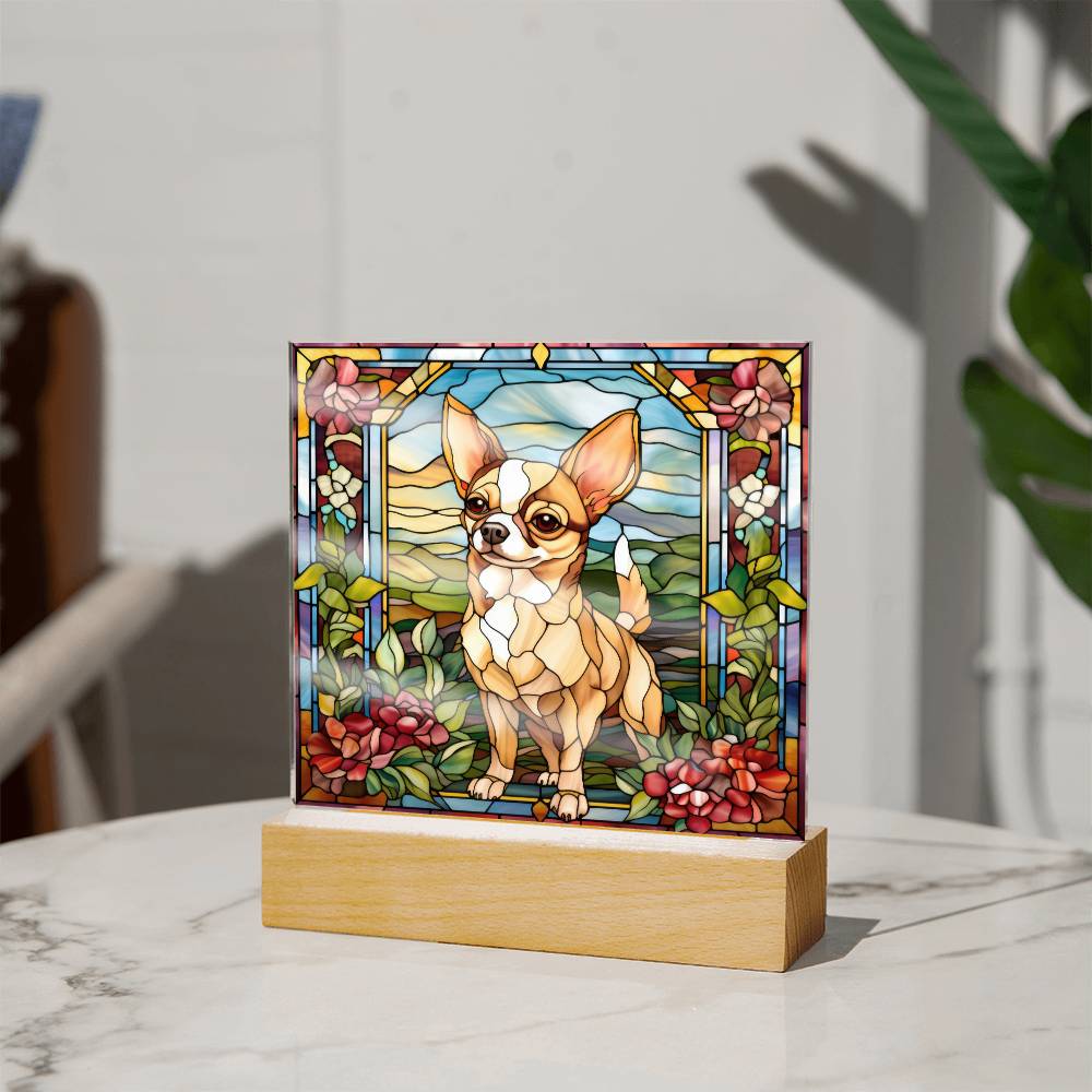 Chihuahua Square Acrylic Plaque