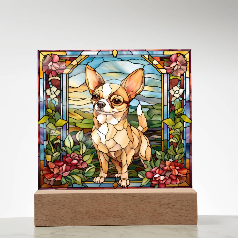 Chihuahua Square Acrylic Plaque