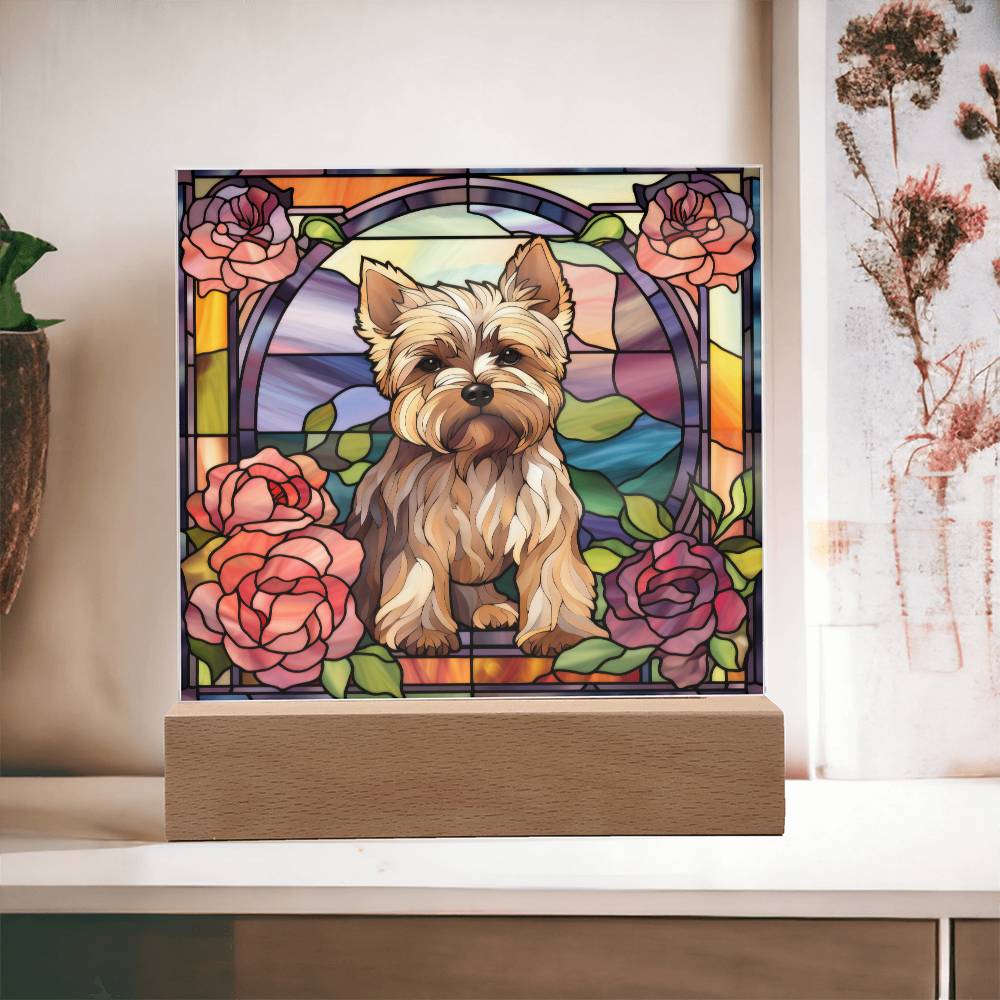 Yorkshire Terrier Dog Acrylic  Square Plaque, Pet Memorial