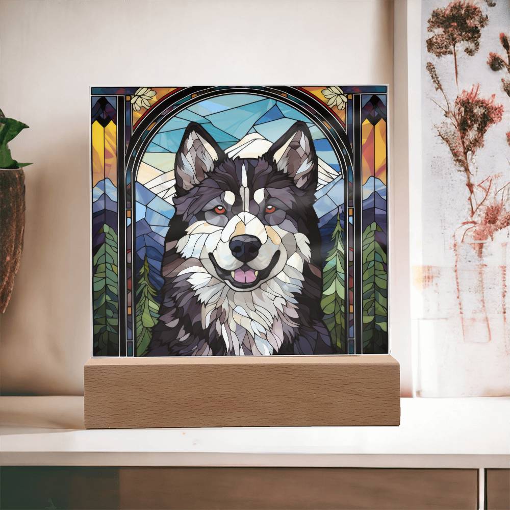 Acrylic Alaskan Malamute Plaque