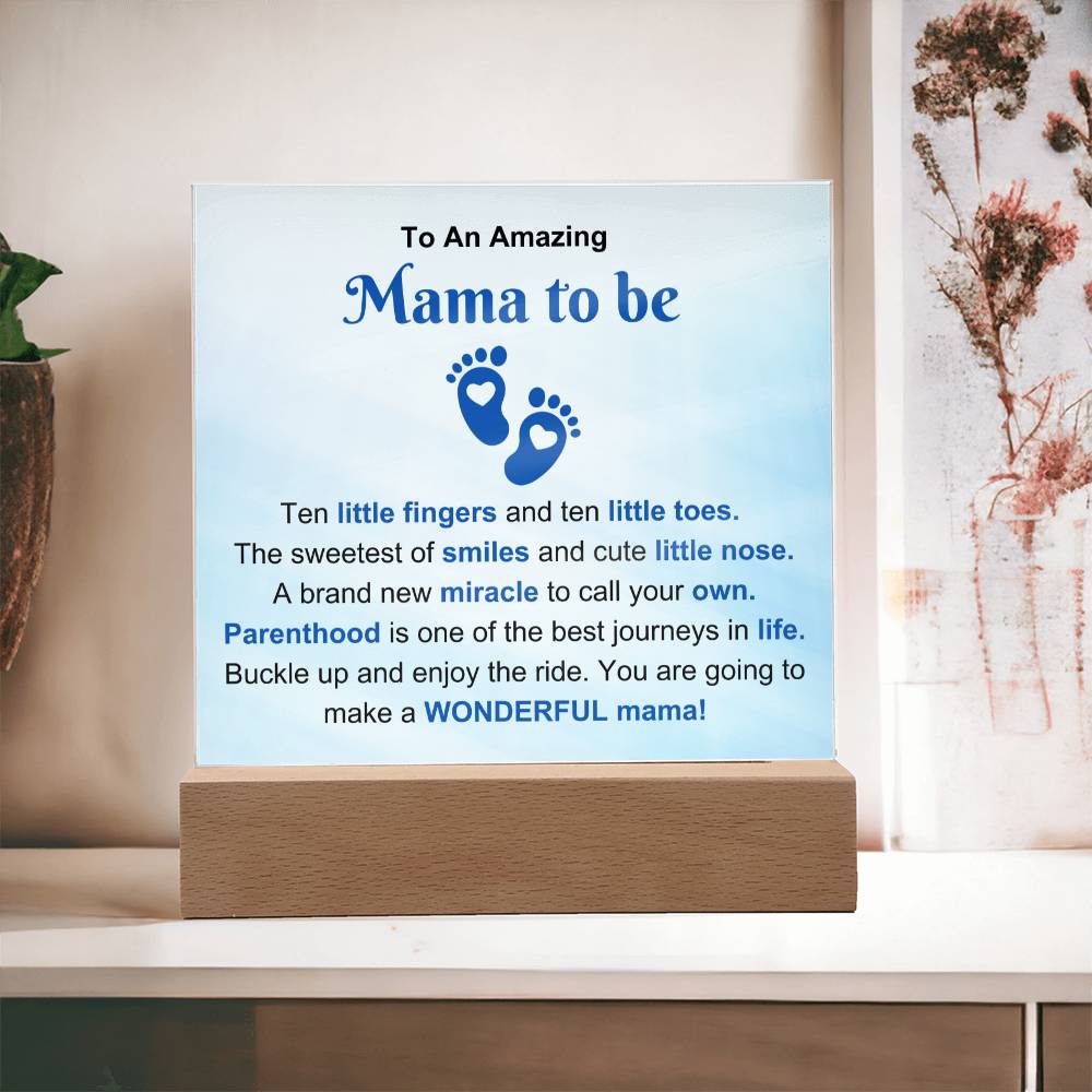 Amazing Mama To Be Acrylic Plaque