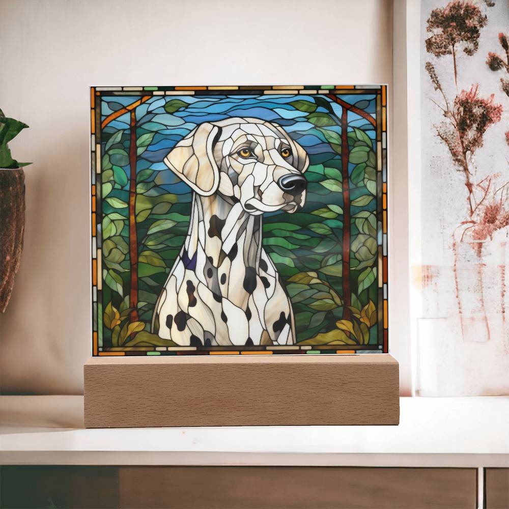 Dalmatian Dog Acrylic  Square Plaque, Pet Memorial