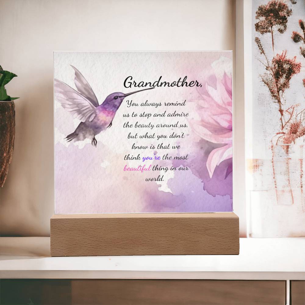 Grandmother Acrylic Plaque for Mother's Day, Birthday, Christmas Gift