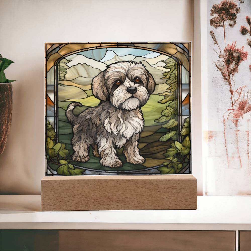 Havanese Dog Acrylic  Square Plaque, Pet Memorial