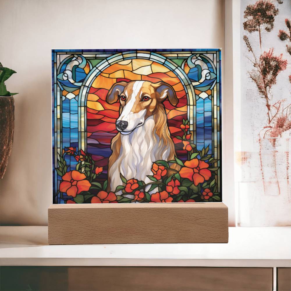 Brown Borzoi Acrylic Plaque