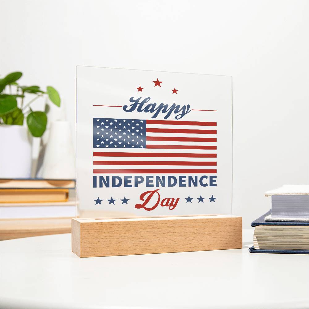 Happy Independence Day Acrylic Plaque