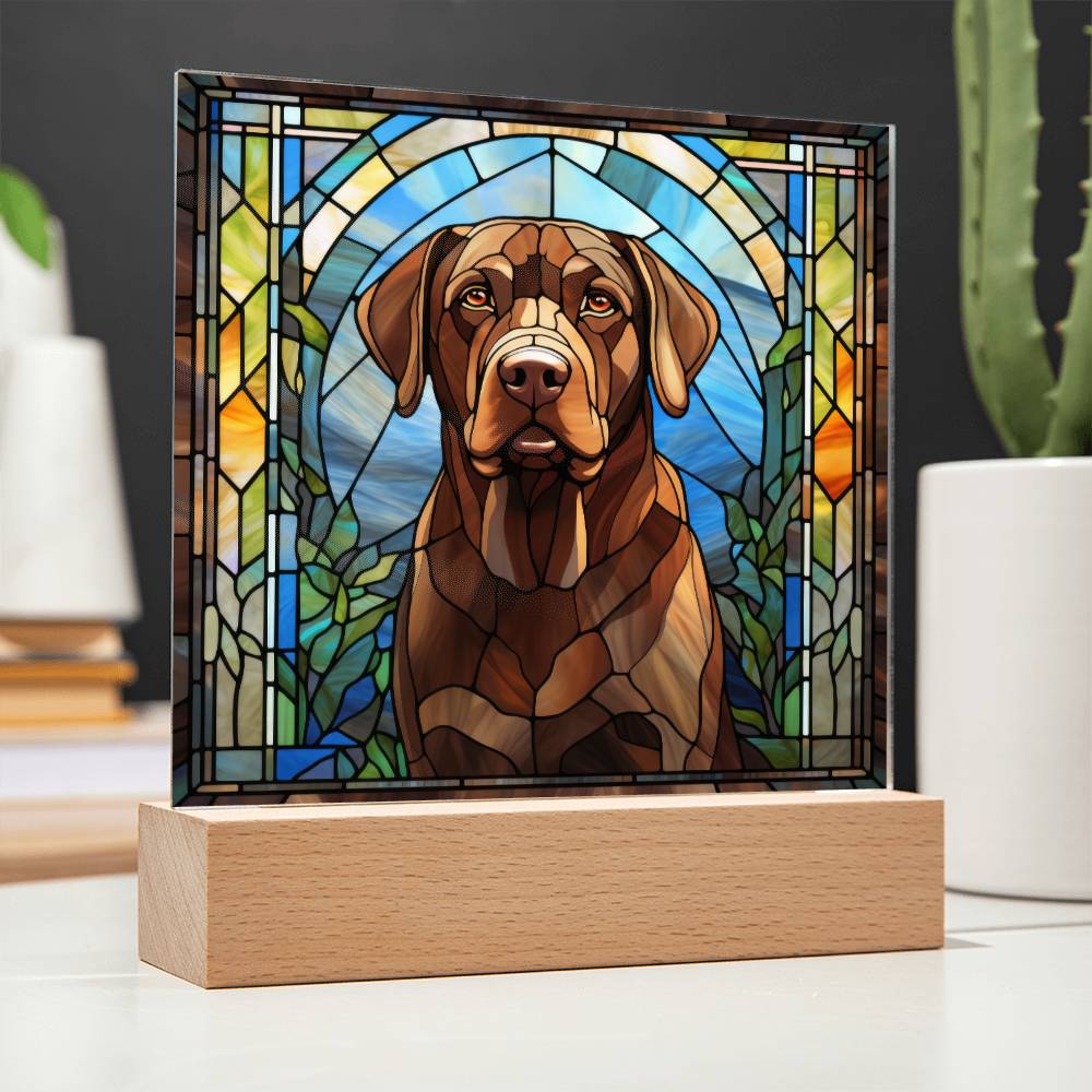 Chocolate Labrador Retriever Plaque