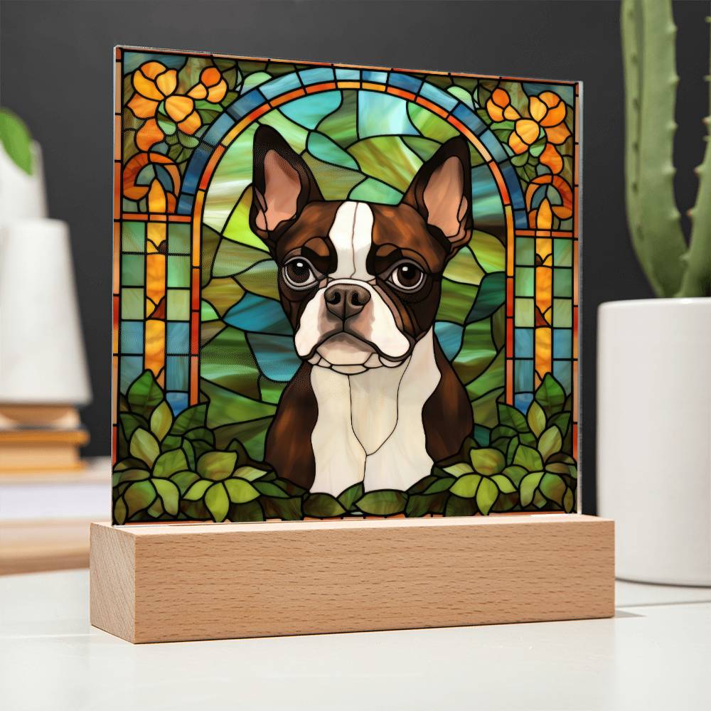 Boston Terrier Acrylic Plaque