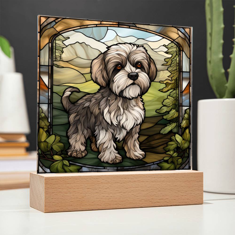 Havanese Dog Acrylic  Square Plaque, Pet Memorial