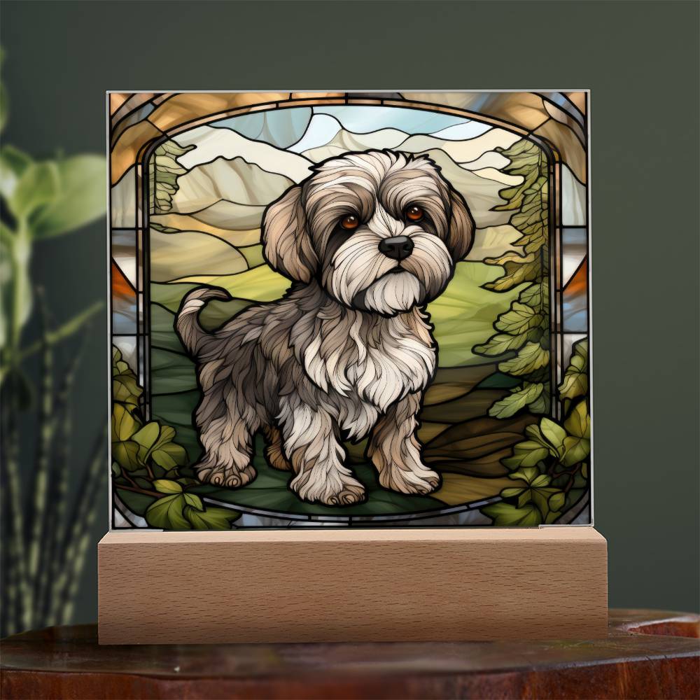 Havanese Dog Acrylic  Square Plaque, Pet Memorial