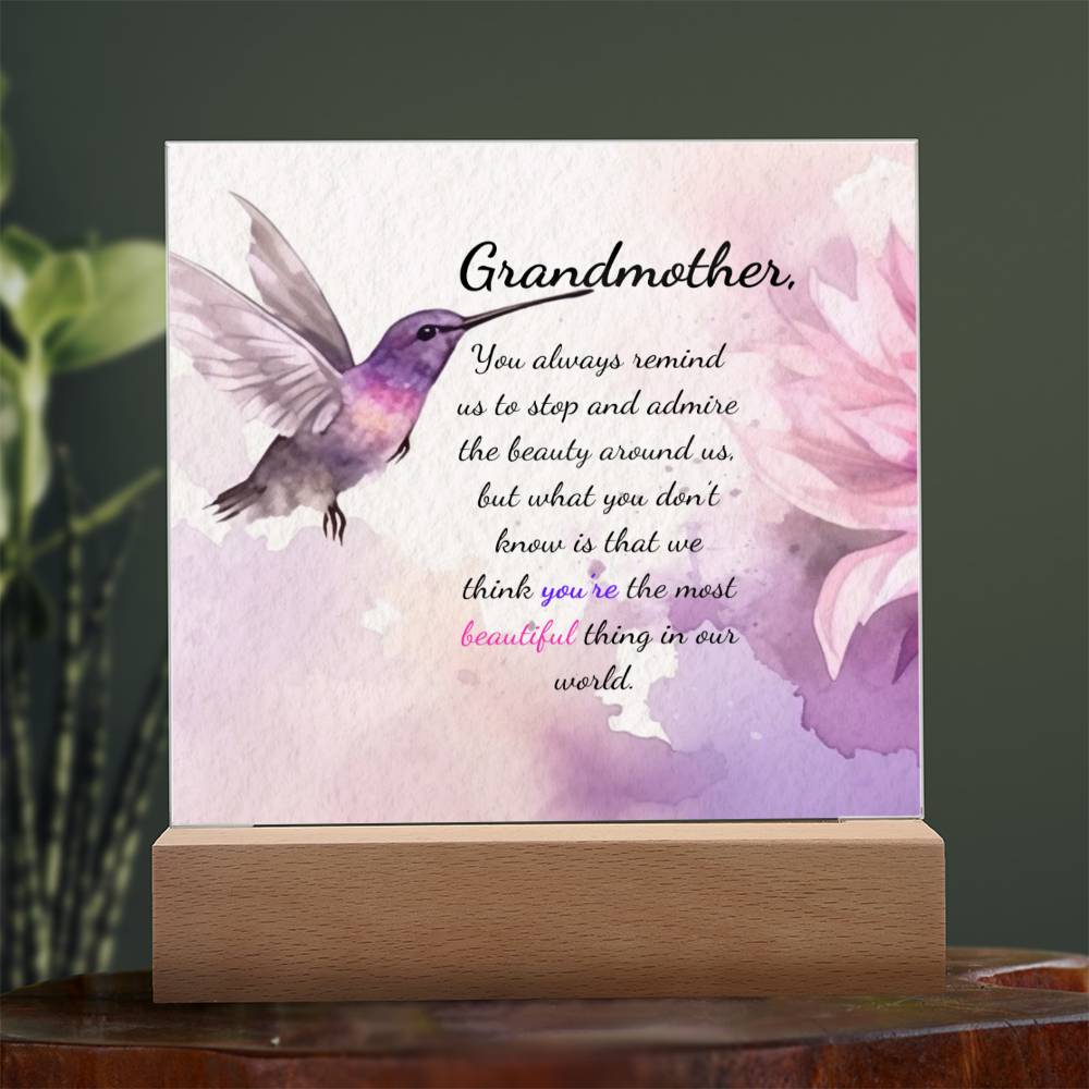 Grandmother Acrylic Plaque for Mother's Day, Birthday, Christmas Gift